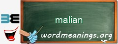 WordMeaning blackboard for malian